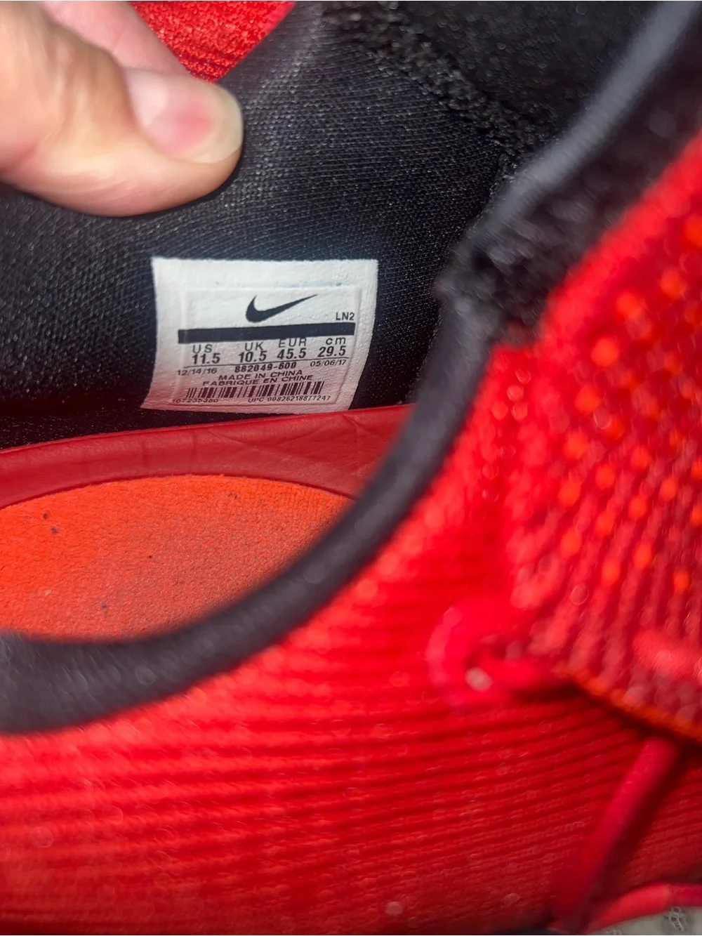 Nike Kobe A.D. NXT Lace Up Low Top Basketball Sneakers Red Black 882049-600